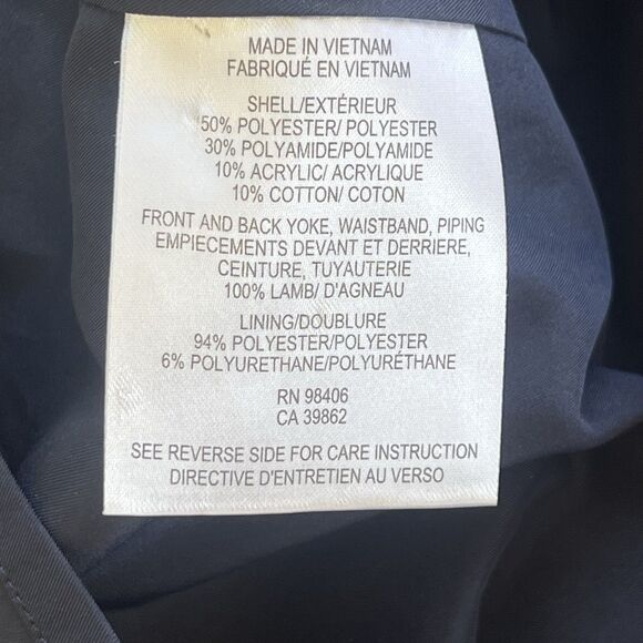 Theory CalvinoDress Sleeveless Mix Media Lamb Leather Tweed Navy Brown Size 10 - Picture 9 of 10